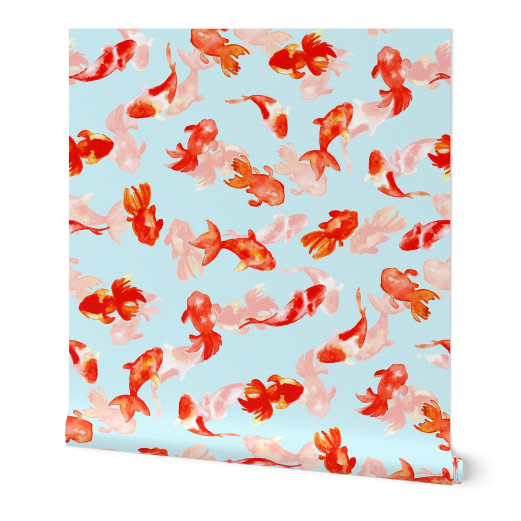 Plentiful Watercolor Goldfish Pond (Large Scale)