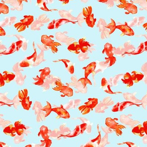 Plentiful Watercolor Goldfish Pond (Large Scale)