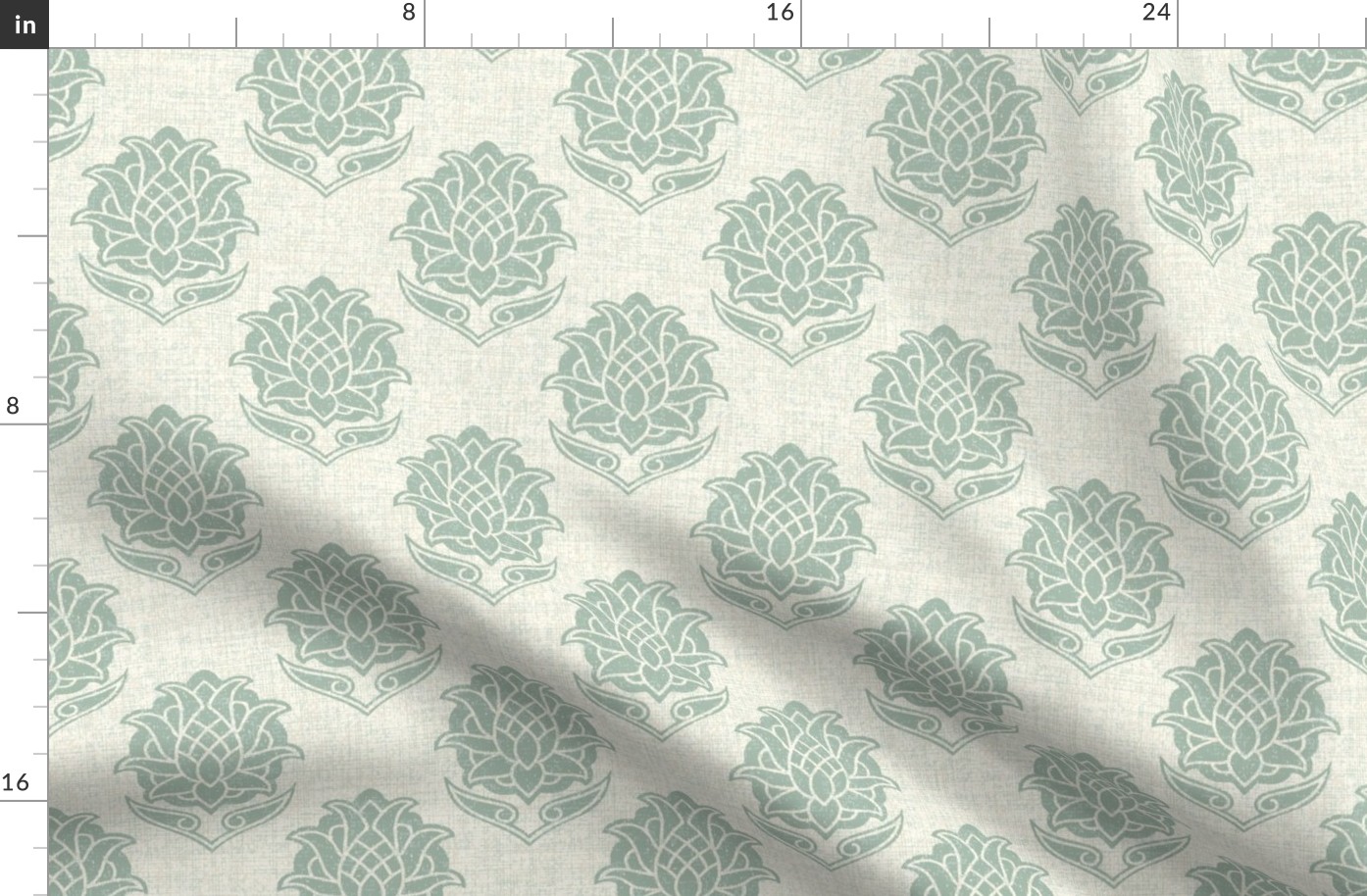 Tali Block Print Sage Green