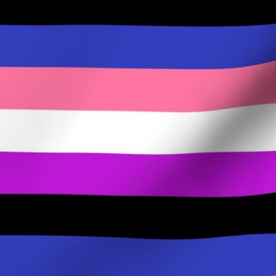 Genderfluid Medium Horizontal Stripes