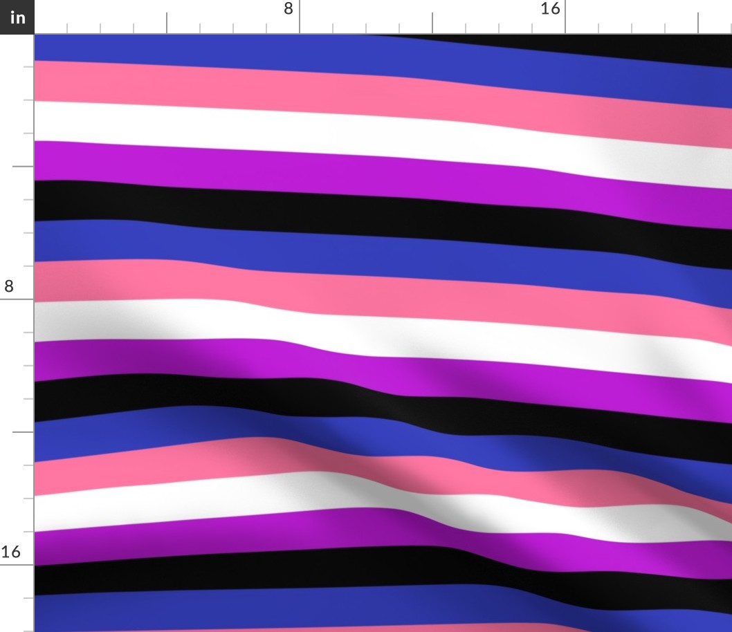 Genderfluid Medium Horizontal Stripes