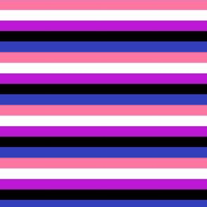 Genderfluid Mini Horizontal Stripes