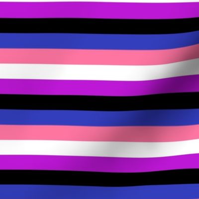 Genderfluid Small Horizontal Stripes