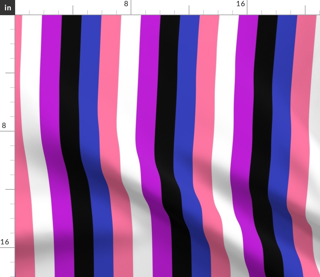 Genderfluid Medium Vertical Stripes