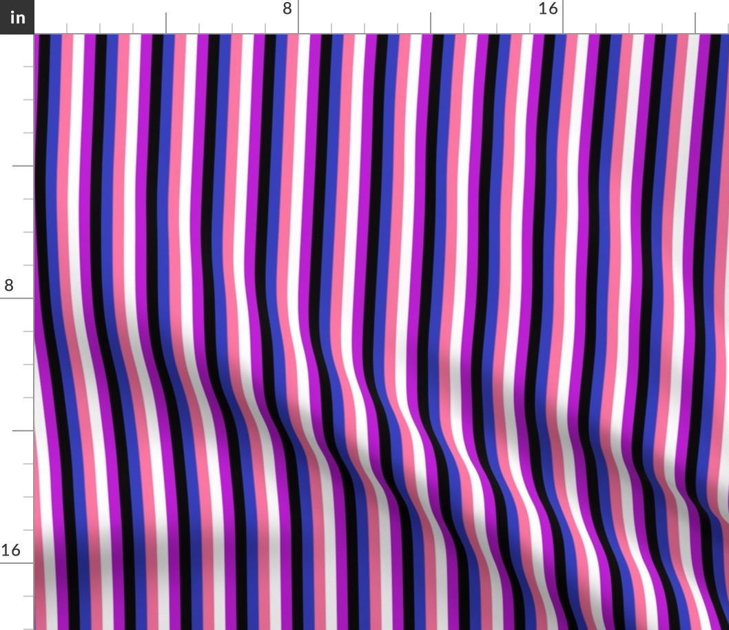 Genderfluid Mini Vertical Stripes