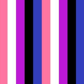 Genderfluid Small Vertical Stripes