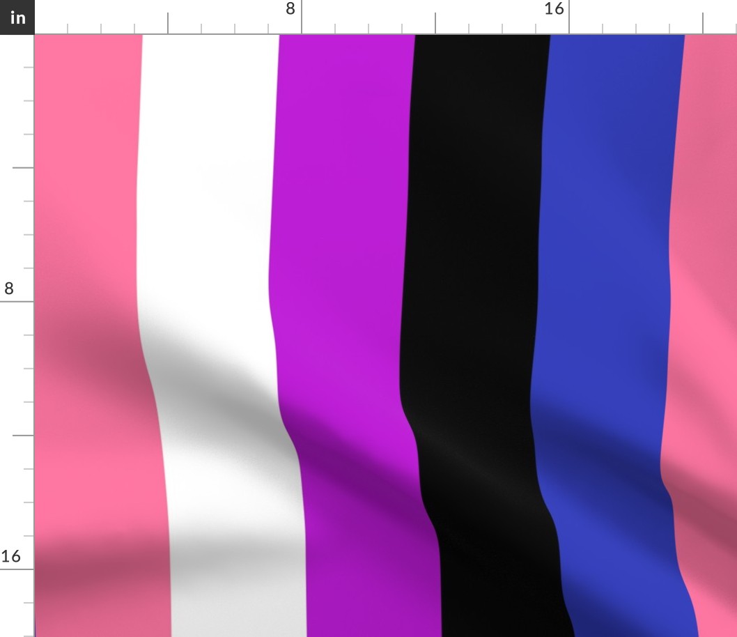 Genderfluid X-Large Vertical Stripes