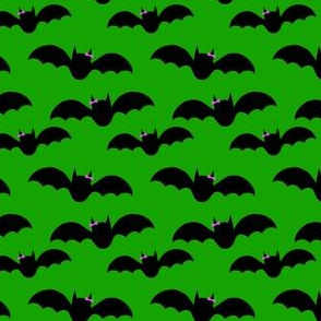 Halloween Bats with Pink Bows| Green|Renee Davis