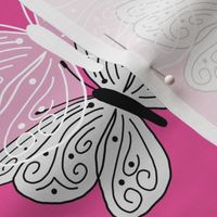 Gossamer Butterfly Wings - candy pink, large