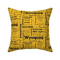 Wyoming cities,  yellow with black