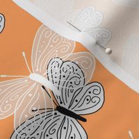 Gossamer Butterfly Wings - orange sherbet, medium