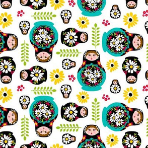 Nesting dolls - white