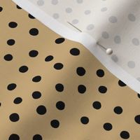 Little spots and speckles new panther animal skin abstract minimal dots in autumn yellow black SMALL