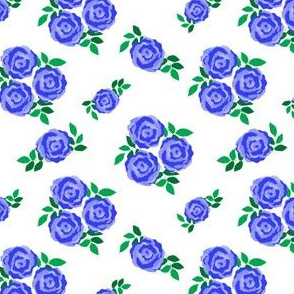 Blue vintage style roses