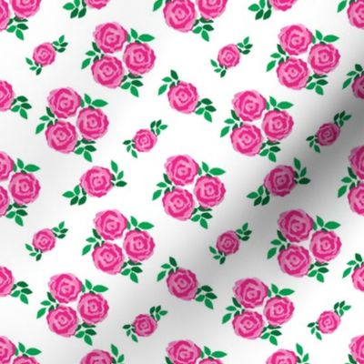 Cerise pink vintage style roses