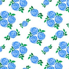 Turquoise vintage style roses