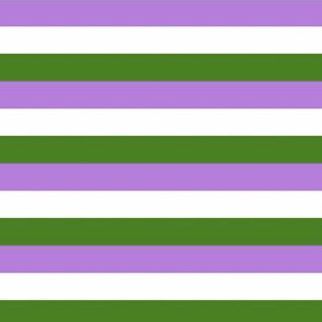 Genderqueer 1/2" Horizontal Stripes