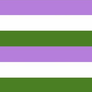 Genderqueer 1" Horizontal Stripes