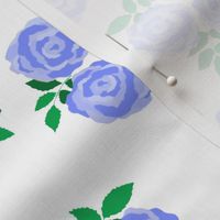 Light blue vintage style roses (large)