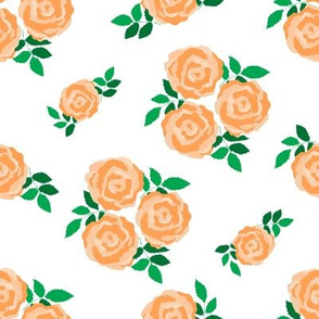 Orange vintage style roses (large)