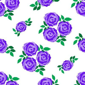 Purple roses vintage style roses (large)