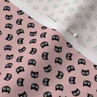 (micro scale) black cats - cute halloween - pink - LAD20