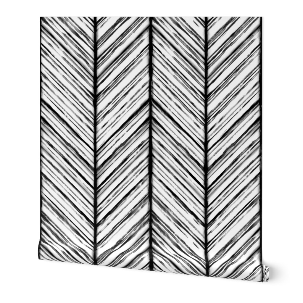 Shibori Herringbone - Black and White - © Autumn Musick 2019