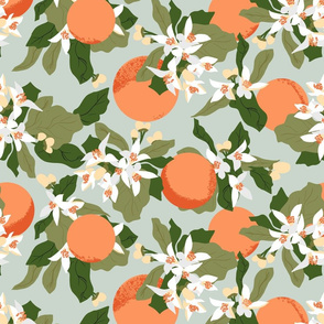 Oranges and Orange Blossoms Mint