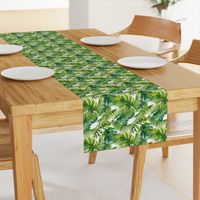 Lush Green Monstera And Palm Leaf Pattern Smaller