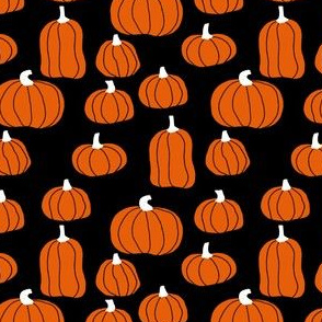 minimal pumpkin fabric -  black