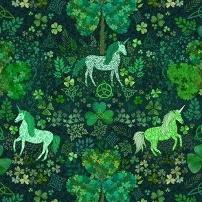 Irish Unicorns in the Celtic Woods (tiny scale)