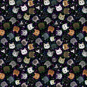 Galaxy Cats Fabric, Wallpaper and Home Decor