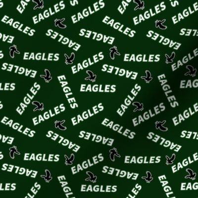 Eagles Scatter with image on green