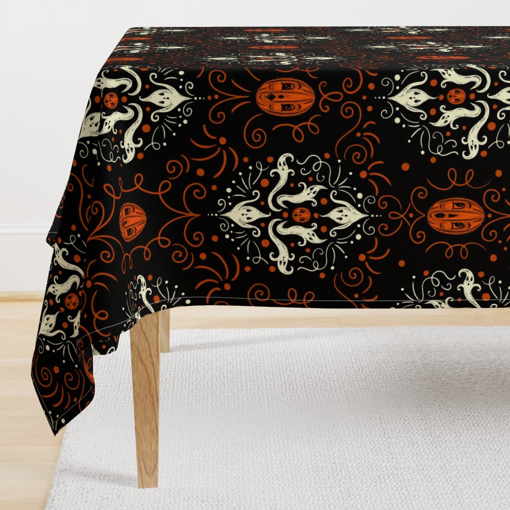 Giant Halloween Haunters Damask