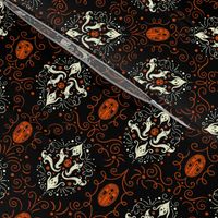 Small Halloween Haunters Damask 