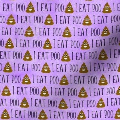 i eat poo - heathered purple