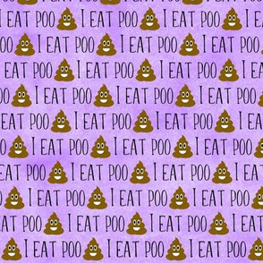 i eat poo - heathered purple