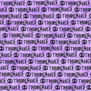 troublemaker - heathered purple
