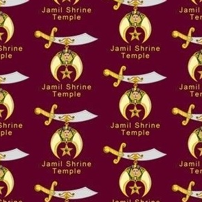 Custom 2 Large 2" Shriners Red Logo. You must contact designer BEFORE you place your order. Fabric print just like the preview shows.