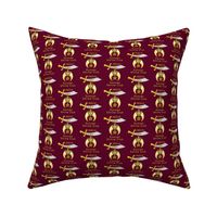 Custom 3 Large 2" Shriners Red Logo. You must contact designer BEFORE you place your order. Fabric print just like the preview shows.