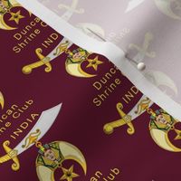 Custom 3 Large 2" Shriners Red Logo. You must contact designer BEFORE you place your order. Fabric print just like the preview shows.