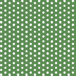 kelly green - crooked dots coordinate - sf petal solids