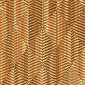 Copper Bamboo  Diamond  Geometric Pattern