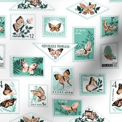 Butterfly Stamps Mini (White)