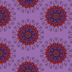 Heart Mandala Purple
