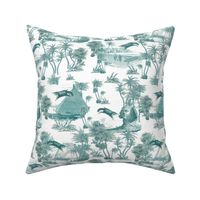 Giant flying squirrel attack toile-TURQUOISE
