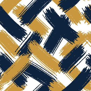 Gold and Navy Team Color Brush Strokes