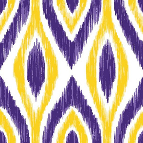 Purple and Yellow Team Color Ikat