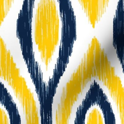 Yellow and Blue Team Color Ikat