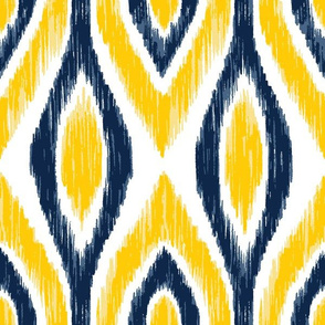Yellow and Blue Team Color Ikat